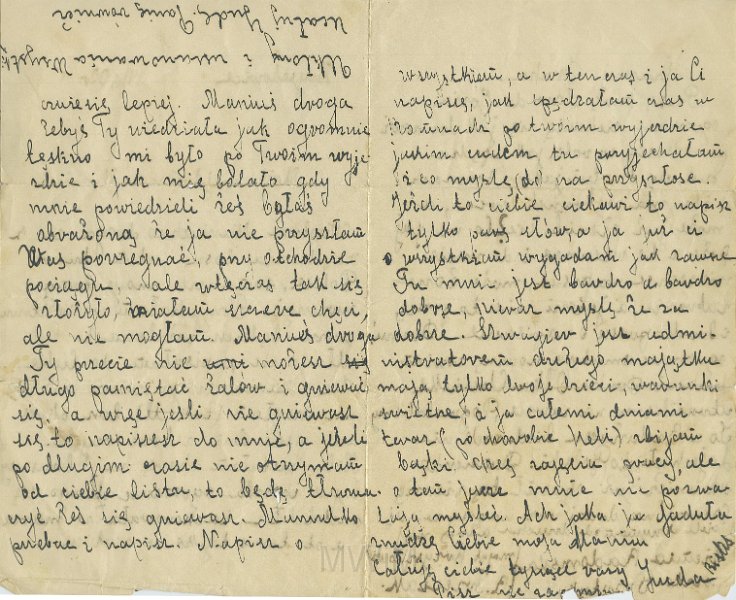 KKE 5279a.jpg - Dok. List od Ireny Radomskiej i R. Trzeciak, Kszyszkowice, 4 VI 1922 r.